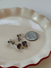Load image into Gallery viewer, Peridot, Garnet, Citrine Sterling Silver Earrings

