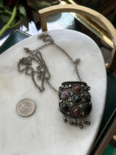 Load image into Gallery viewer, Multistone Container Necklace 30”
