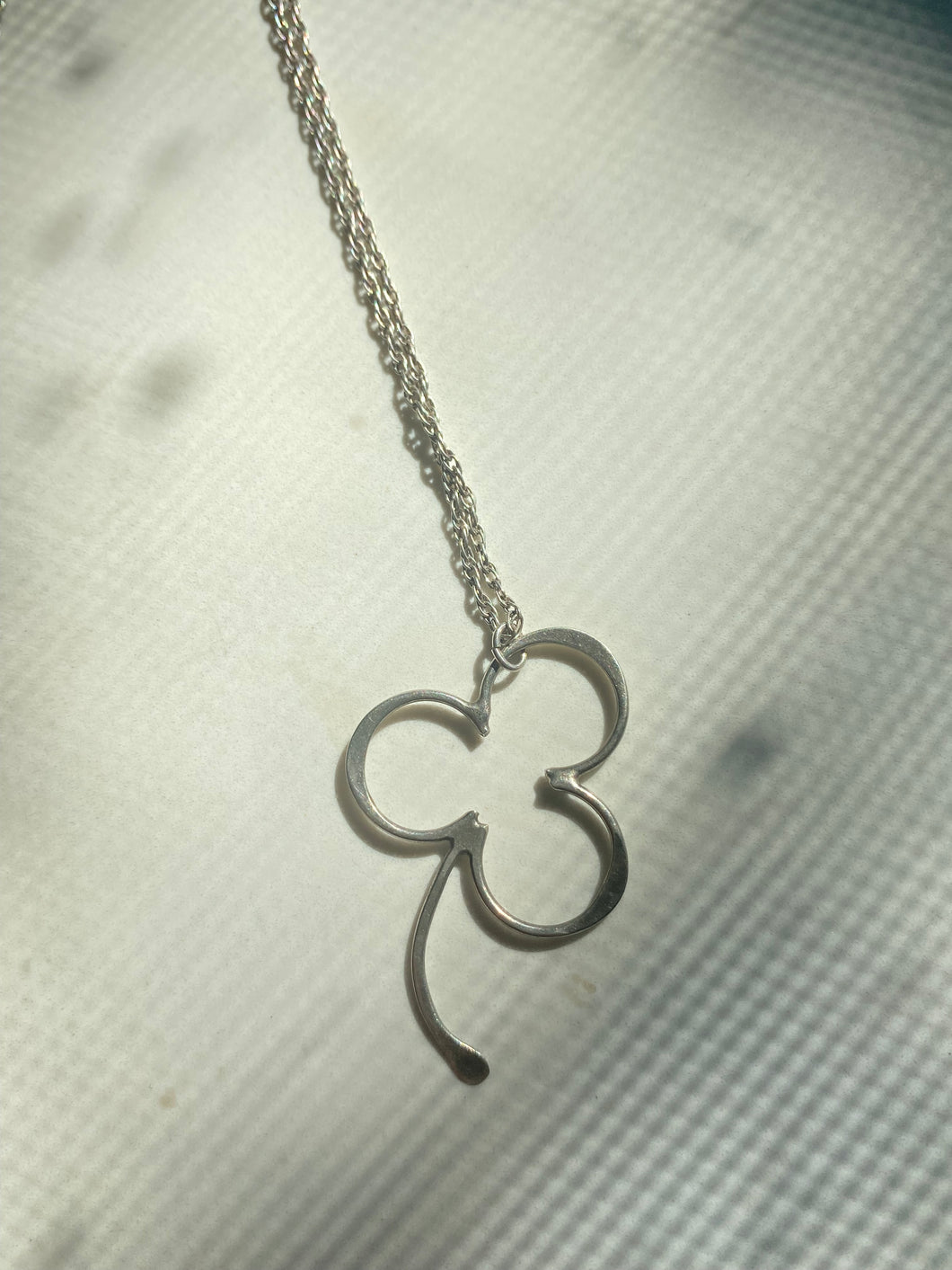 Clover Vintage Sterling Silver Necklace