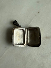 Load image into Gallery viewer, Etched Square Sterling Silver Locket Pendant
