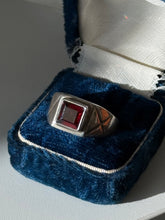Load image into Gallery viewer, Garnet Sterling Silver Ring Size 7.75

