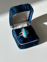 Load image into Gallery viewer, Vintage Turquoise Sterling Silver Ring Size 6
