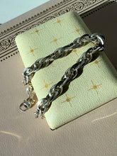 Load image into Gallery viewer, Vintage Sterling Silver Rope Chain Bracelet 7.5”
