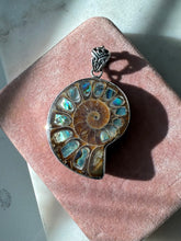 Load image into Gallery viewer, Ammonite Shell Sterling Silver Chunky Pendant
