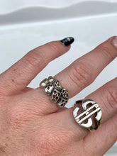 Load image into Gallery viewer, Skull Pile Vintage Sterling Silver Ring Size 6.25
