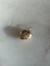 Load image into Gallery viewer, Starburst Diamond Mini Heart Charm 14k Gold
