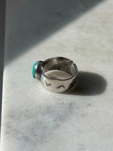 Load image into Gallery viewer, Vintage Turquoise Sterling Silver Ring Size 9
