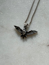 Load image into Gallery viewer, Bat Sterling Silver Necklace 18”
