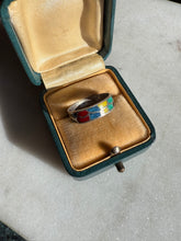 Load image into Gallery viewer, Inlay Sterling Silver Band Size 6.75
