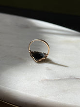 Load image into Gallery viewer, Vintage Black Onyx 10k Gold Ring Size 6
