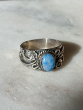 Load image into Gallery viewer, Sodalite Vintage Sterling Silver Ring Size 8.5

