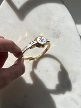 Load image into Gallery viewer, Vintage Enamel Floral Peekaboo Bangle Watch
