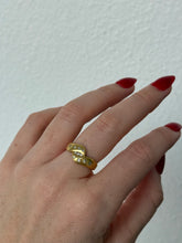 Load image into Gallery viewer, Vintage Flush Set Diamond 18k Gold Ring Size 7
