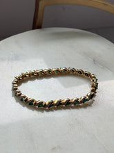 Load image into Gallery viewer, Lab Grown Emerald Gold Vermeil Tennis Bracelet 7.75”
