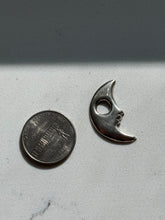 Load image into Gallery viewer, Flat Back Crescent Moon Sterling Pendant

