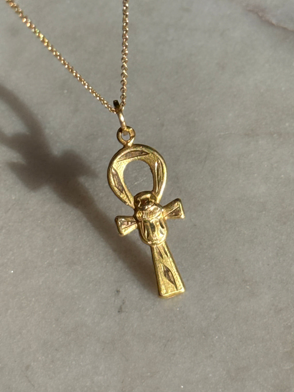Egyptian Ankh 18k Gold Pendant