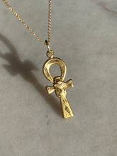 Load image into Gallery viewer, Egyptian Ankh 18k Gold Pendant

