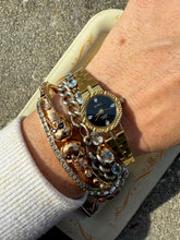 Load image into Gallery viewer, Vintage Benrus Gold Tone Black Face Watch
