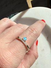 Load image into Gallery viewer, Opal Gold Vermeil Dainty Ring Size 8.5
