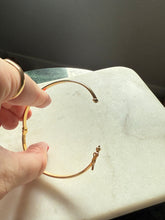 Load image into Gallery viewer, Italian Gold Vermeil Hinged Bangle Bracelet
