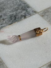 Load image into Gallery viewer, Chalcedony 18k Gold Mano Figa Pendant
