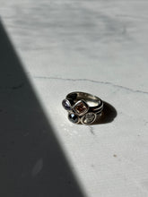 Load image into Gallery viewer, Multistone Sterling Silver Ring Size 8
