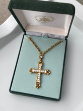 Load image into Gallery viewer, The Vatican Library Collection Gold Plated Costume Cross Necklace
