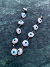 Load image into Gallery viewer, White Protection Eye Sterling Silver Bracelet
