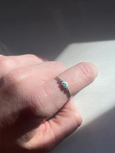 Load image into Gallery viewer, Crushed Turquoise Inlay Heart Sterling Silver Ring Size 8
