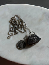 Load image into Gallery viewer, Vintage Floral Purse Sterling Silver Necklace 30”
