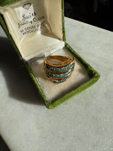 Load image into Gallery viewer, Blue Zircon Gold Vermeil Ring Size 8.25
