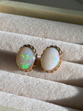 Load image into Gallery viewer, Vintage 14k Gold Opal Earrings
