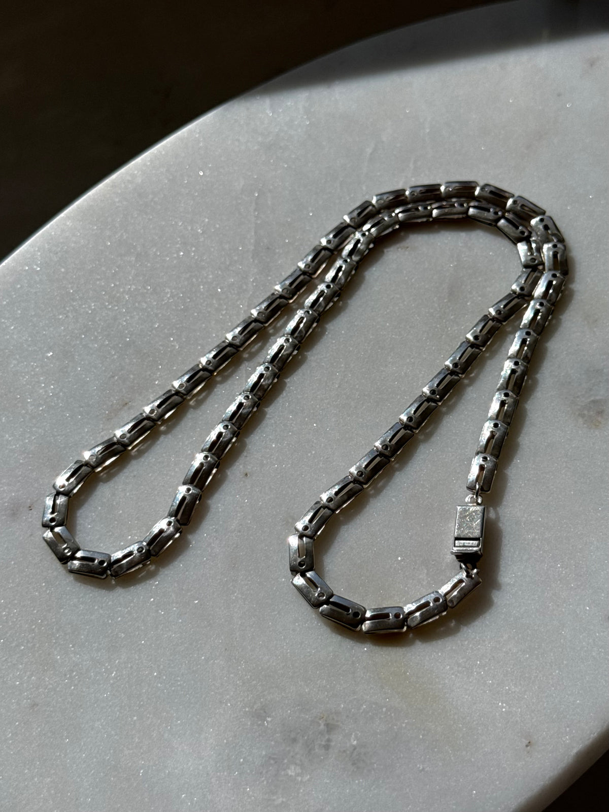 Vintage Flat Sterling Silver Chain 22”