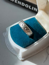 Load image into Gallery viewer, Floral Engraved Sterling Silver Band Size 7.5
