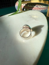 Load image into Gallery viewer, Turquoise Chunky Sterling Silver Ring Size 7
