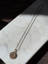Load image into Gallery viewer, Antique 12k Gold Fill Etched Floral Locket Necklace 18”

