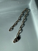 Load image into Gallery viewer, Paperclip Link Sterling Silver Bracelet 7.5”
