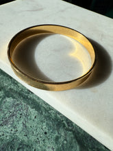 Load image into Gallery viewer, Trifari Vintage Gold Plated Bangle Bracelet 7.25”

