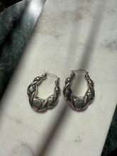 Load image into Gallery viewer, Vintage Chunky Sterling Silver Hoops
