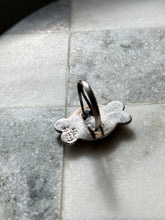 Load image into Gallery viewer, Taxco Sterling Silver Turquoise Amethyst Coral Ring Size 10.75
