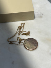Load image into Gallery viewer, Antique Floral Locket Gold Fill Necklace 19.25”
