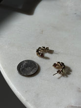 Load image into Gallery viewer, Mini Gold Vermeil Multistone Half Hoops
