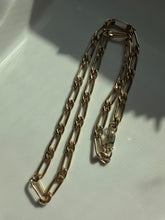 Load image into Gallery viewer, Figaro Link Gold Vermeil Sterling Necklace 20”
