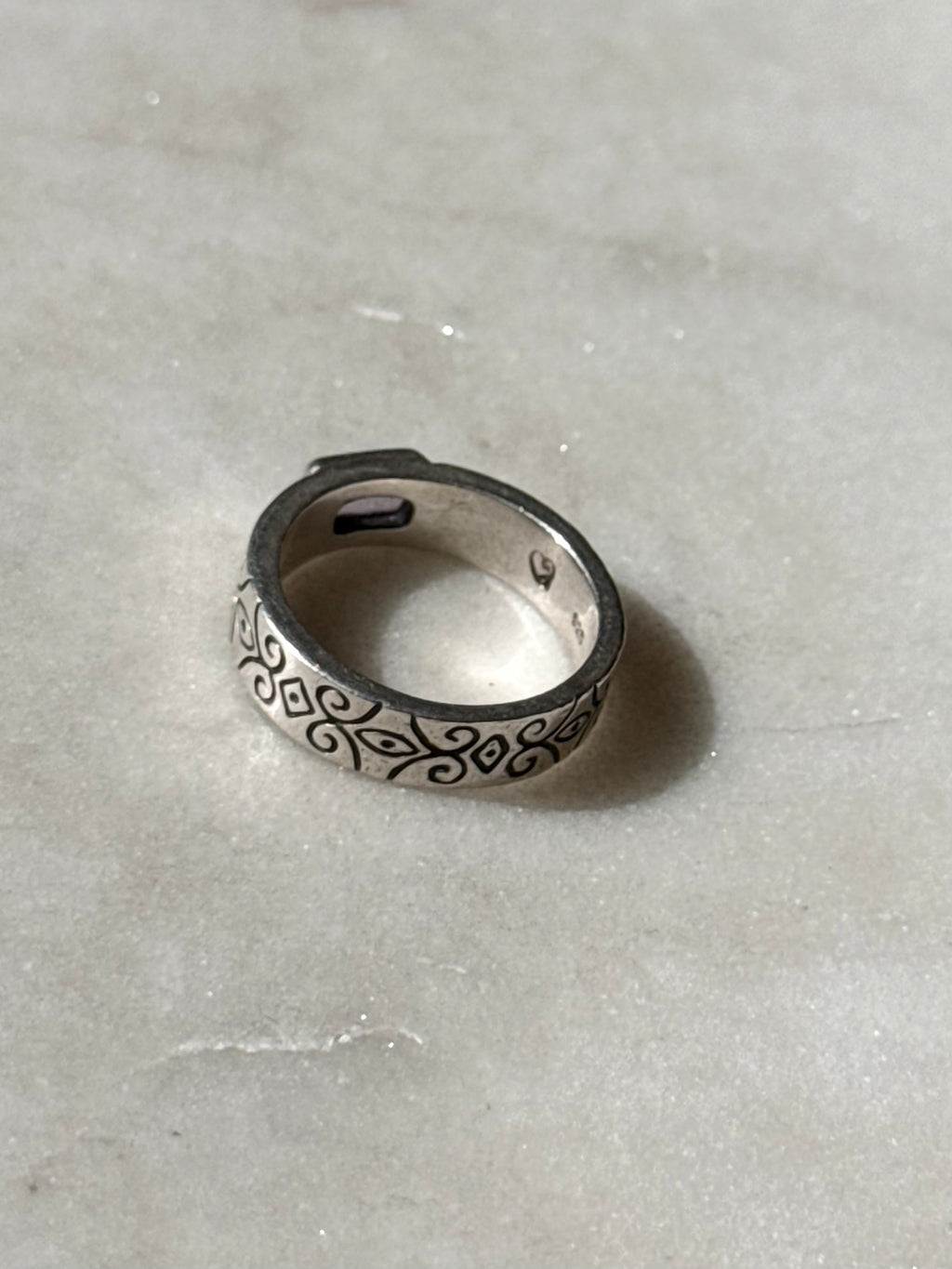 Amethyst Sterling Silver Ring Size 6.75