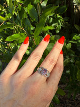 Load image into Gallery viewer, Amethyst Sterling Silver Ring Size 7.25
