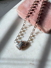 Load image into Gallery viewer, Vintage Sterling Silver Heart Necklace 33”
