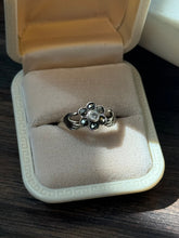 Load image into Gallery viewer, Marcasite Flower Sterling Silver Ring Size 8.75
