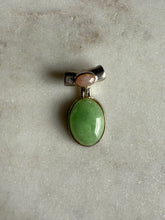 Load image into Gallery viewer, Jade &amp; Rose Quartz Sterling Silver Slider Pendant
