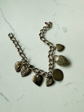 Load image into Gallery viewer, Antique Sterling Sweetheart Charm Bracelet
