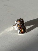 Load image into Gallery viewer, Vintage Mother of Pearl Sterling Silver Ring Size 6.75
